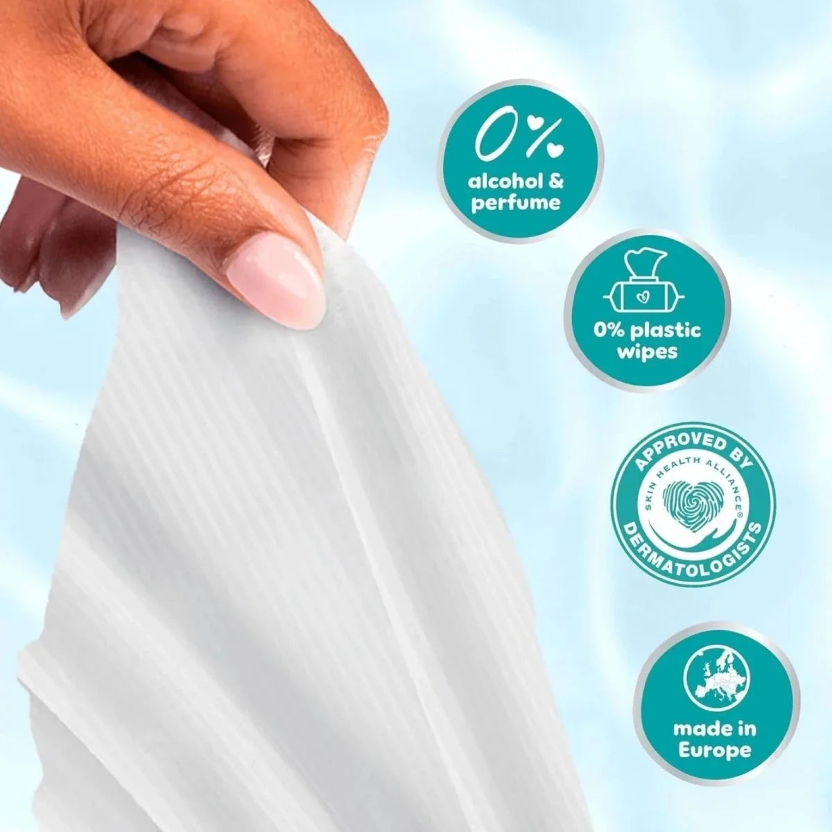Pampers 99% Water Plastic Free Baby Wipes 12x60 pcs