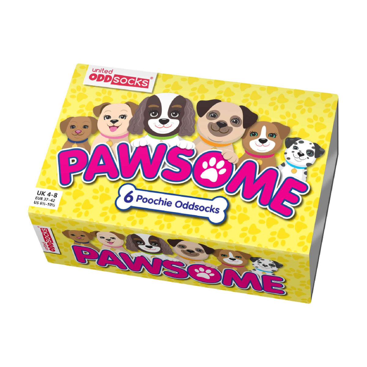 6 Pack Ladies Puppy Dog Novelty Odd Socks in Gift Box
