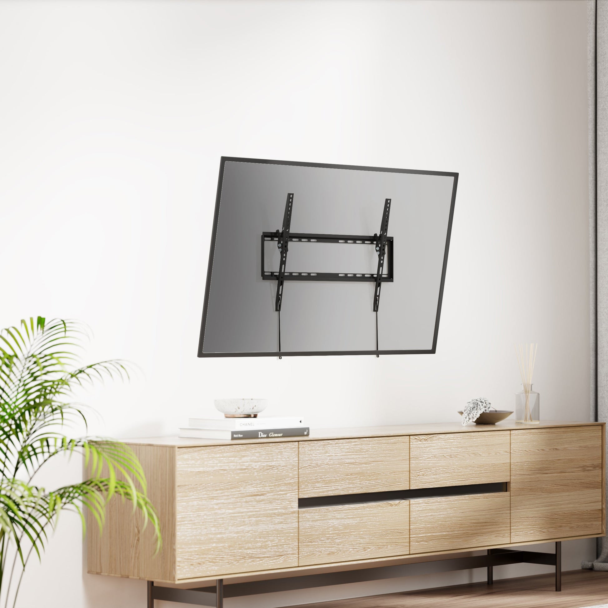 ProperAV Flat TV Wall Bracket (37" - 75" / 35kg Capacity / VESA Max. 600x400)