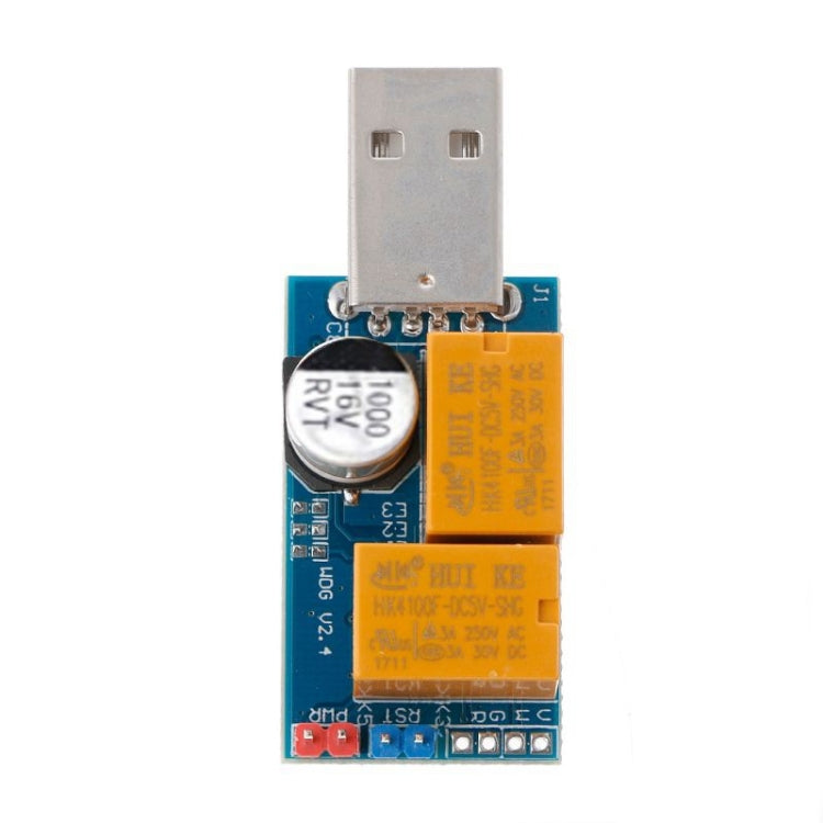 USB Watchdog Card Double Relay Unattended Automatic Restart Blue Screen Crash Timer Reboot for 24H Mining Server Gaming