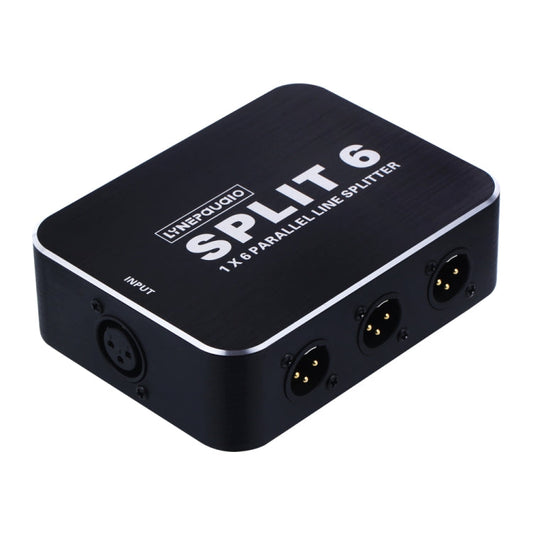 B866 1 XLR Split Horizontal Parallel Distributor, 1 Input and 6 Output