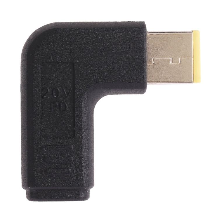 USB-C / Type-C Female to Big Square USB Male Plug Elbow Adapter Connector For Lenovo Thinkpad / ThinkBook / Xiaoxin