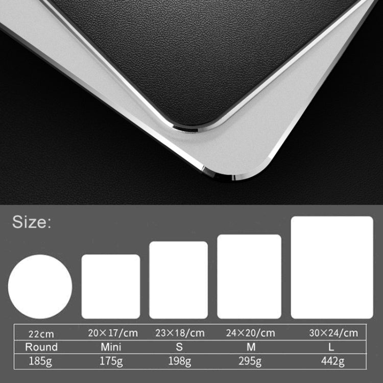Circle Shape Aluminum Alloy Double-sided Non-slip Mat Desk Mouse Pad, Circle Shape