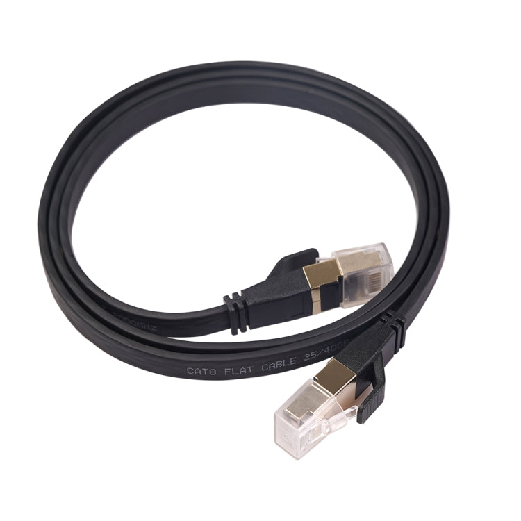 CAT8-2 Double Shielded CAT8 Flat Network LAN Cable, Length: 1m, 1m