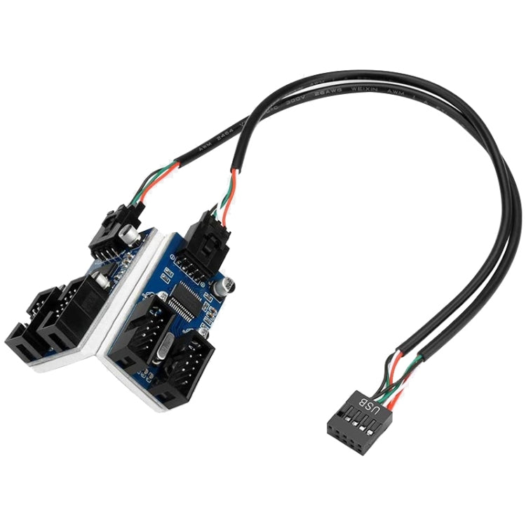 Rocketek HC427 9 Pin USB2.0 HUB Adapter One-to-Four Splitter Circuit Board, One-to-Four