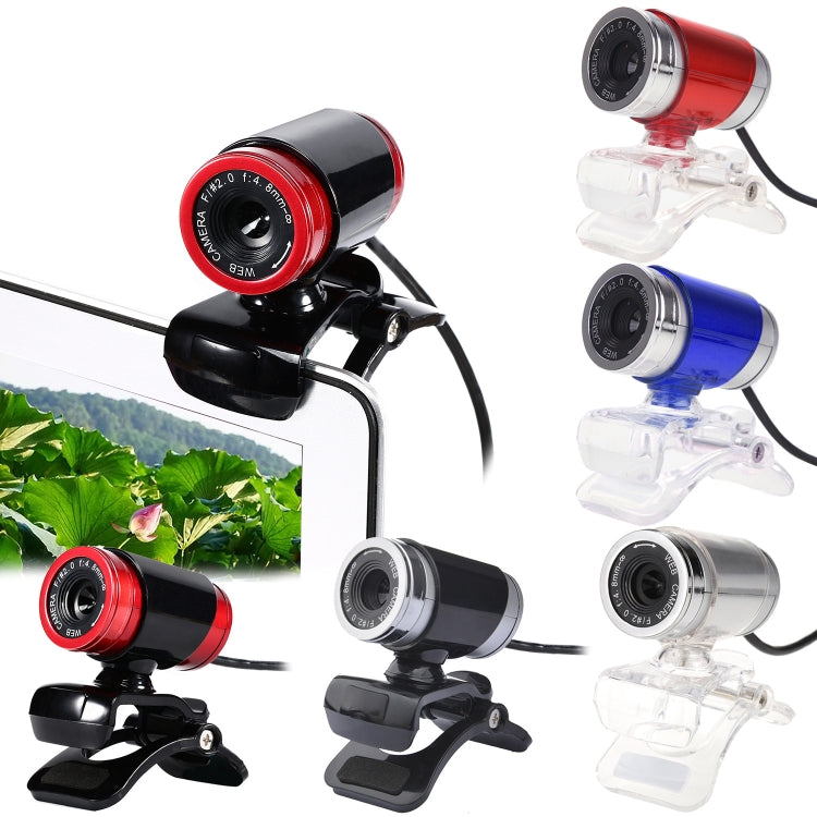 HXSJ A860 30fps 480P HD Webcam for Desktop / Laptop, with 10m Sound Absorbing Microphone, Length: 1.4m(Blue)