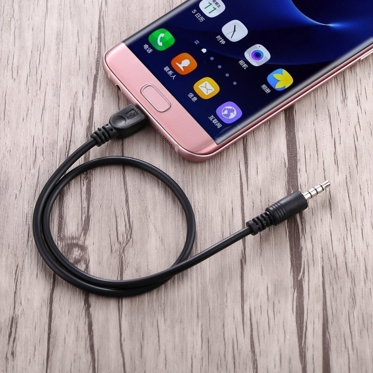 3.5mm Male to Micro USB Male Audio AUX Cable, Length: about 40cm, Micro USB 40cm
