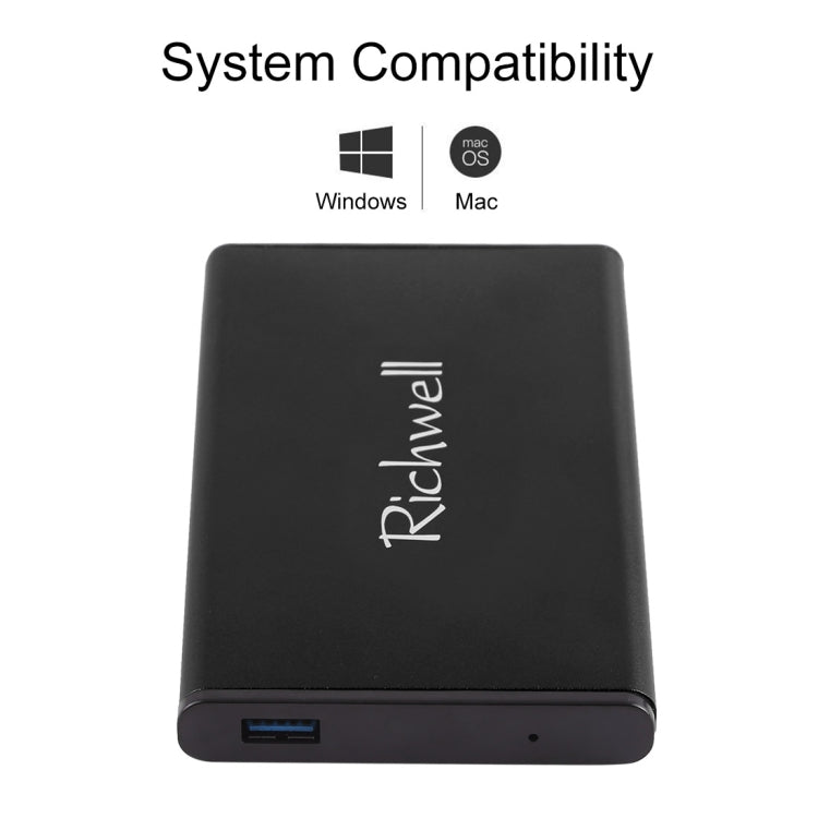 Richwell SATA R2-SATA-2TB 2TB 2.5 inch USB3.0 Super Speed Interface Mobile Hard Disk Drive, 2TB