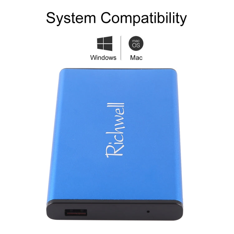 Richwell SATA R2-SATA-2TB 2TB 2.5 inch USB3.0 Super Speed Interface Mobile Hard Disk Drive, 2TB