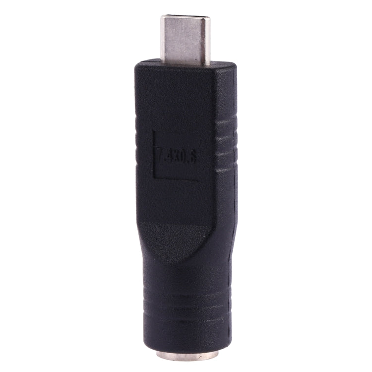 7.4 x 0.6mm Female to USB-C / Type-C Male Plug Adapter Connector