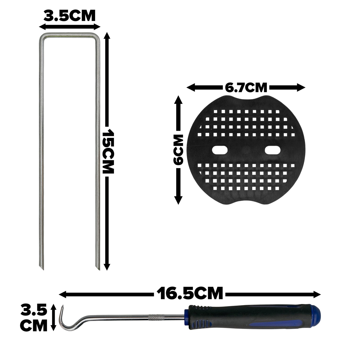 Weed Control Membrane Pegs Buffer Washer, 6in/150mm, Blue Plant Protection Cover