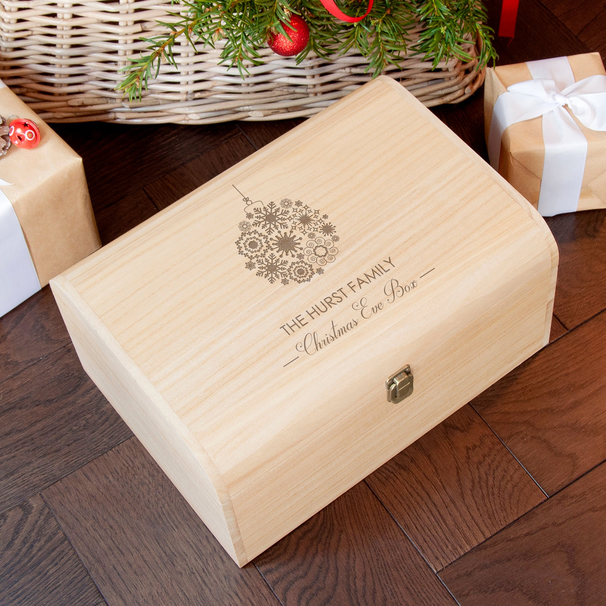 Personalised Bauble Family Christmas Eve Chest