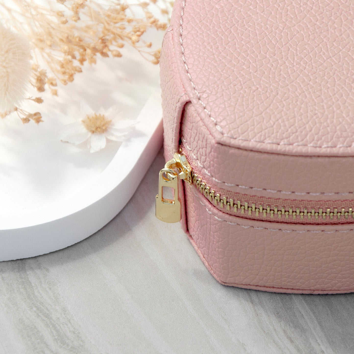 Shooting Star Pink Heart Travel Jewellery Case