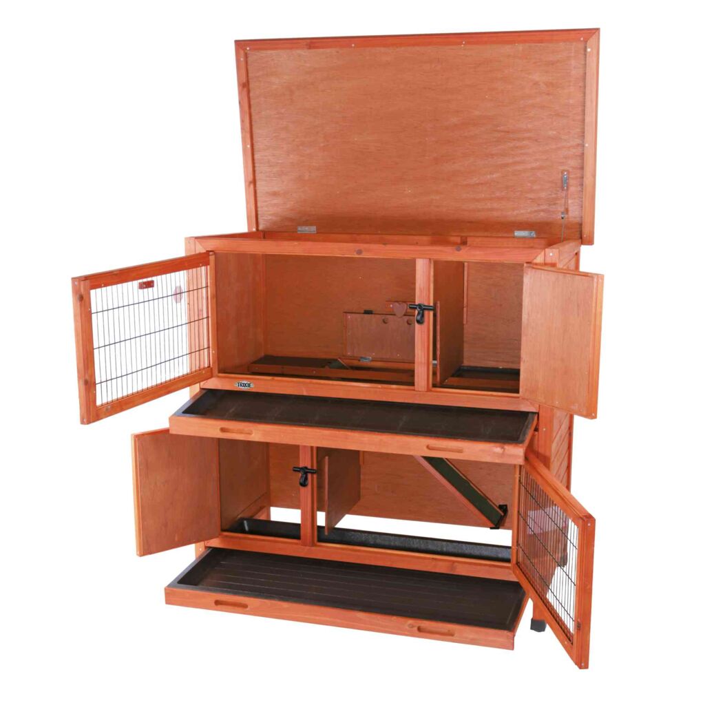 Trixie Small Animal Hutch with Insulation – 116 × 113 × 65 cm, brown