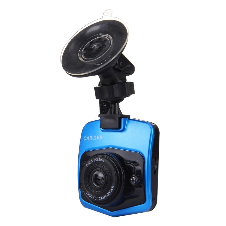 VGA 480P Car Camcorder DVR Driving Recorder Digital Video Camera Voice Recorder with 2.4 inch LCD Screen Display, Support 32GB Micro TF Card & Infrared Night Vision Function(Black + Blue), 2.4 inch LCD