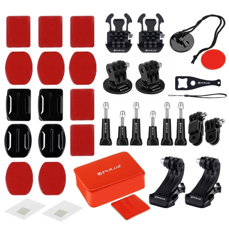 PULUZ 53 in 1 Accessories Combo Kit (Chest Strap, Suction Cup, Monopod, Mounts) for GoPro & Action Cameras