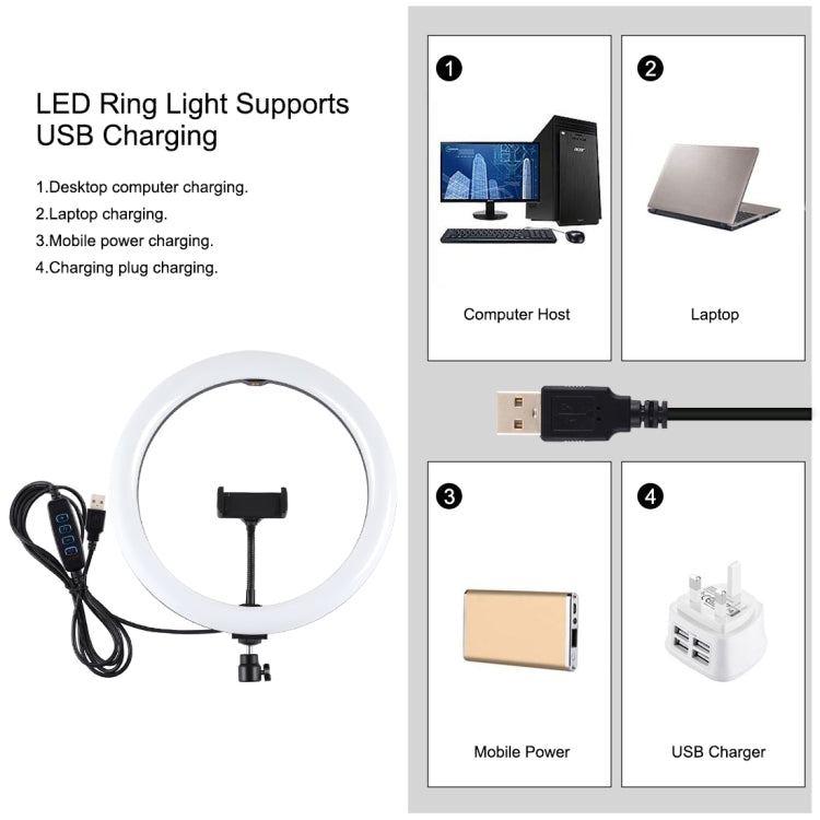 PULUZ 11.8 inch 30cm Light + 1.65m Tripod Mount Curved Surface USB 3 Modes Dimmable Dual Color Temperature LED Ring Vlogging Video Light Live Broadcast Kits with Phone Clamp(Black)