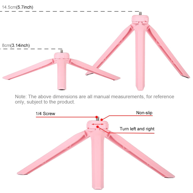PULUZ 10.2" Ring Light with Desktop Tripod, USB, 3 Modes, Dual Color Temperature, Phone Clamp (Pink)
