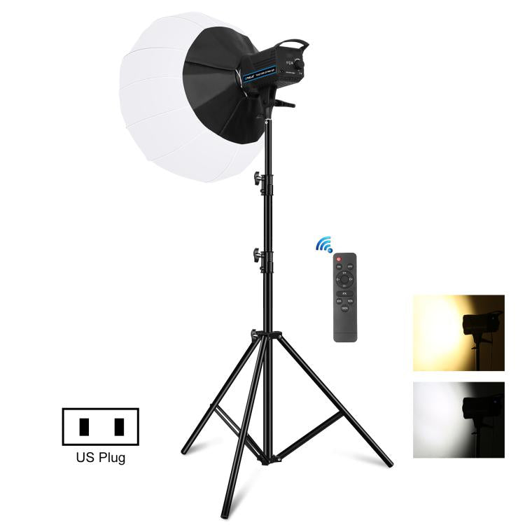 PULUZ 220V 120W Studio Video Light + 2.8m Light Holder + 65cm Foldable Lantern Softbox Photography Kit, 120W 2700K-6500K Light 2.8m Light Holder Kit US Plug, 120W 2700K-6500K Light 2.8m Light Holder Kit EU Plug                                          ...