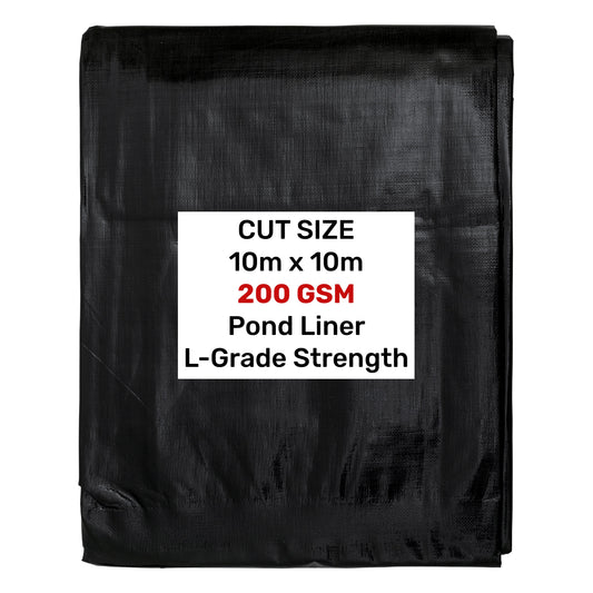 Pond Liner L-Grade 10m x 10m Heavy Duty Outdoor Sheet Waterproof Pond Membrane