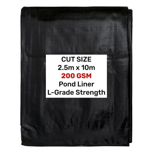 Pond Liner L-Grade 2.5m x 10m Heavy Duty Outdoor Sheet Waterproof Pond Membrane