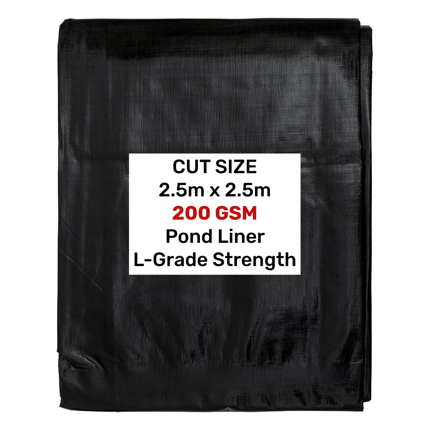 Pond Liner L-Grade 2.5m x 2.5m Heavy Duty Outdoor Sheet Waterproof Pond Membrane