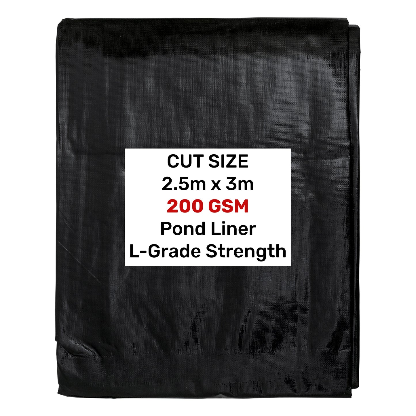 Pond Liner L-Grade 2.5m x 3m Heavy Duty Outdoor Sheet Waterproof Pond Membrane