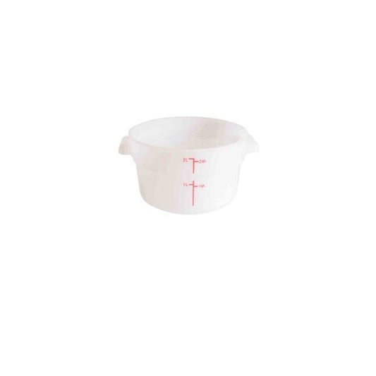 2-Quart Round Food Storage Container White