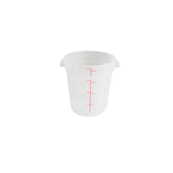 4-Quart Round Food Storage Container Translucent