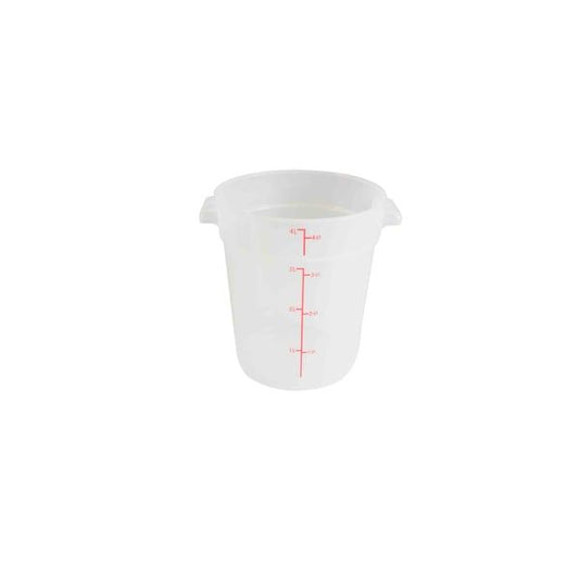 4-Quart Round Food Storage Container Translucent