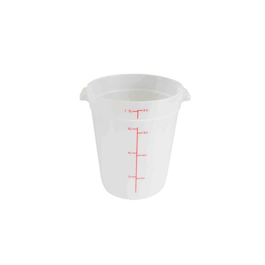 8-Quart Round Food Storage Container Translucent