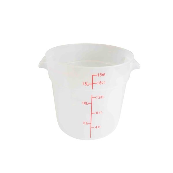 18-Quart Round Food Storage Container Translucent