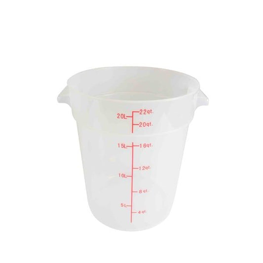 22-Quart Round Food Storage Container Translucent