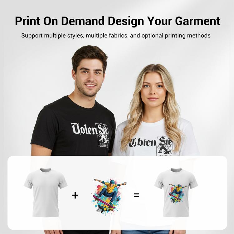 Summer Baggy Cotton Short Sleeve T-shirt Custom Made Print On Your Demand, Size: XXXL, POD T-Shirt, XXXL