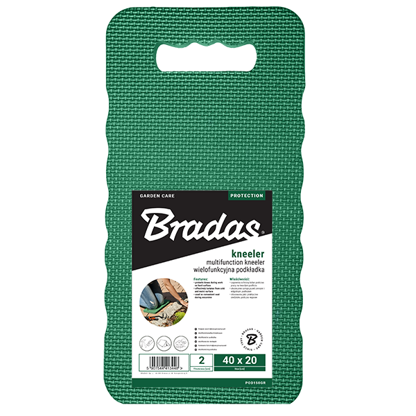 Digger-Hoe Garden Tool with Multifunction Kneeler Mat, Green