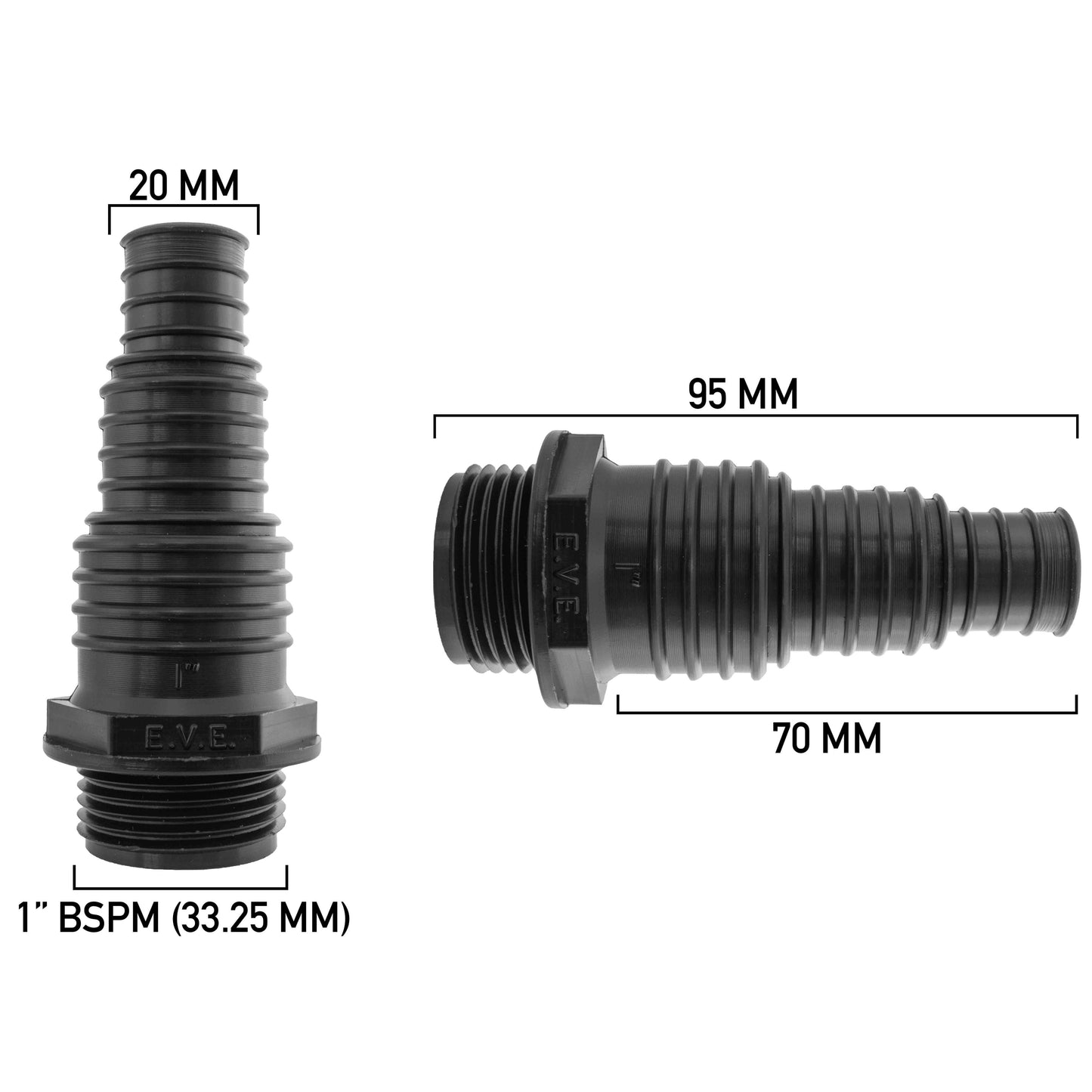 IBC 2 S60X6 Cap with Pond Connector 20/25/32mm Barb for DIY Workshop Accessory