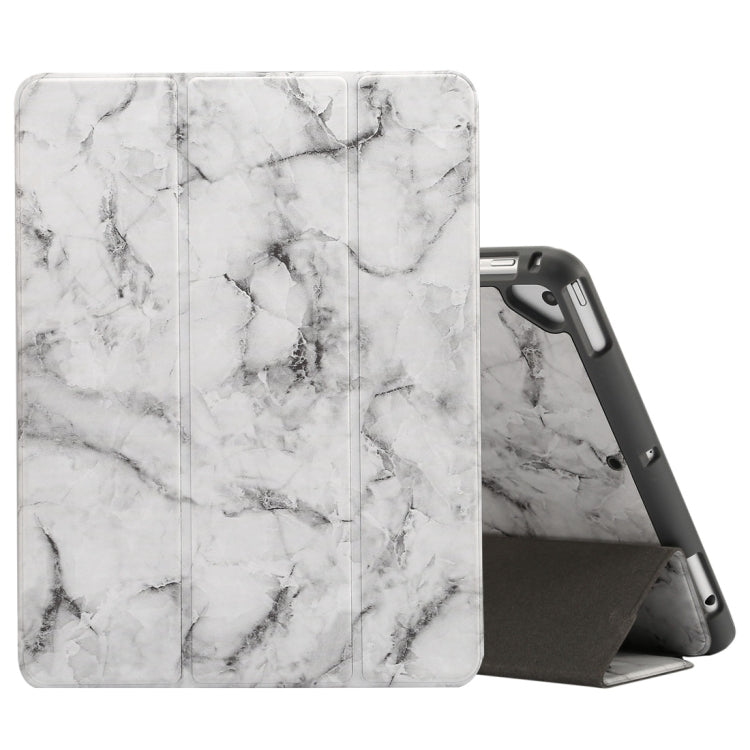 Marble Texture Pattern Horizontal Flip Case for iPad 9.7 (2018) , with Three-folding Holder & Pen Slots, For iPad 9.7 (2018) & iPad Air & iPad Air 2 & iPad Pro 9.7 & iPad 9.7 2017, For iPad 9.7 (2018)