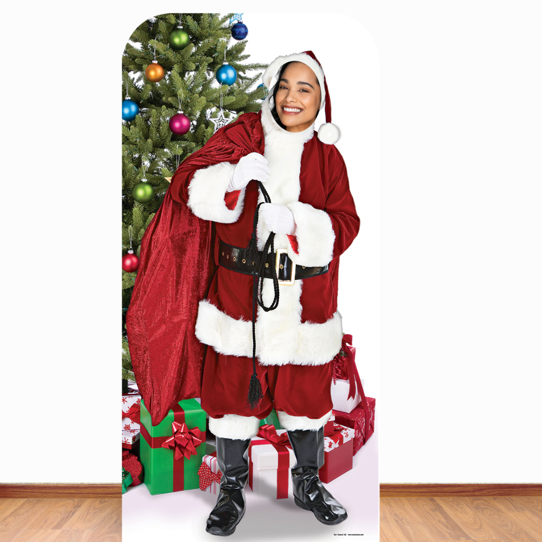 SC173 Father Christmas 'Stand-In' Cardboard Cut Out Height 186cm