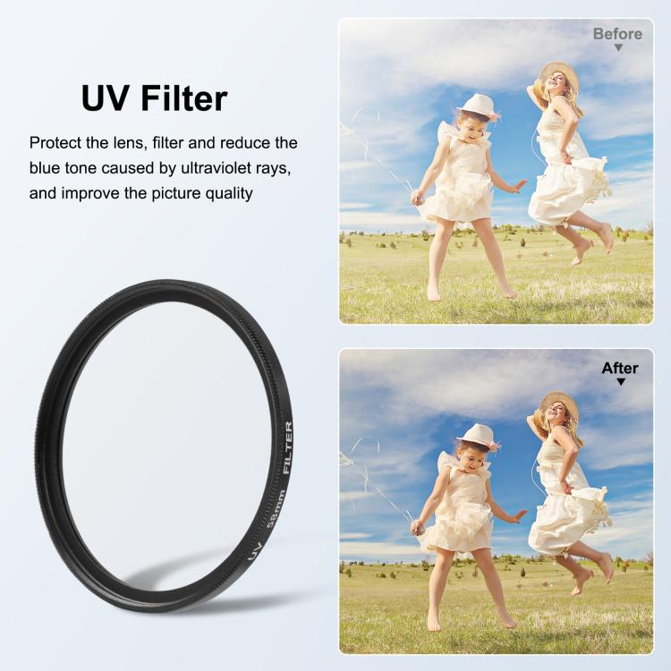 58mm UV Filter Adapter Ring for GoPro MISSION 1 / 1 PRO – PULUZ