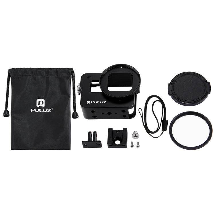 PULUZ Housing Shell CNC Aluminum Alloy Protective Cage with 52mm UV Lens for GoPro HERO(2018) /7 Black /6 /5, For HERO6 /5 No Frame UK Stock, For HERO6 /5 No Frame US Stock, For HERO6 /5 No Frame AE Stock, For HERO6 /5 No Frame, For HERO5/6 No Frame