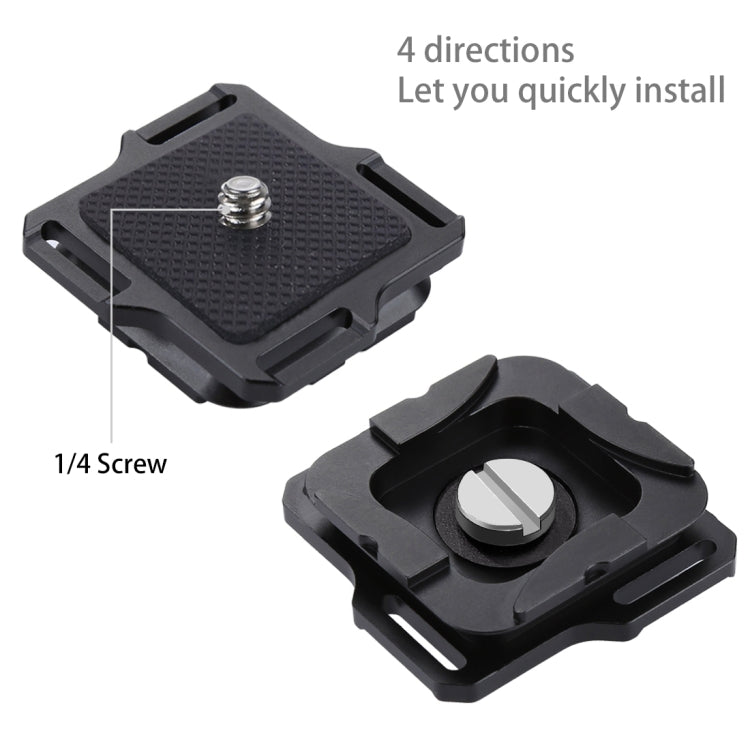 PULUZ Capture Camera Clip Aluminum Alloy Quick Release Clip with Plate, Capture Clip