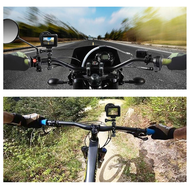 PULUZ 360 Degree Rotation Bike Aluminum Handlebar Adapter Mount with Screw for GoPro, Insta360, DJI and Other Action Cameras, Handlebar Adapter Mount 2