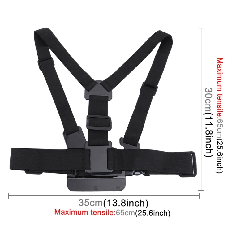PULUZ Adjustable Chest Mount Belt with J Hook for GoPro HERO12/11/10/9 & Action Cameras