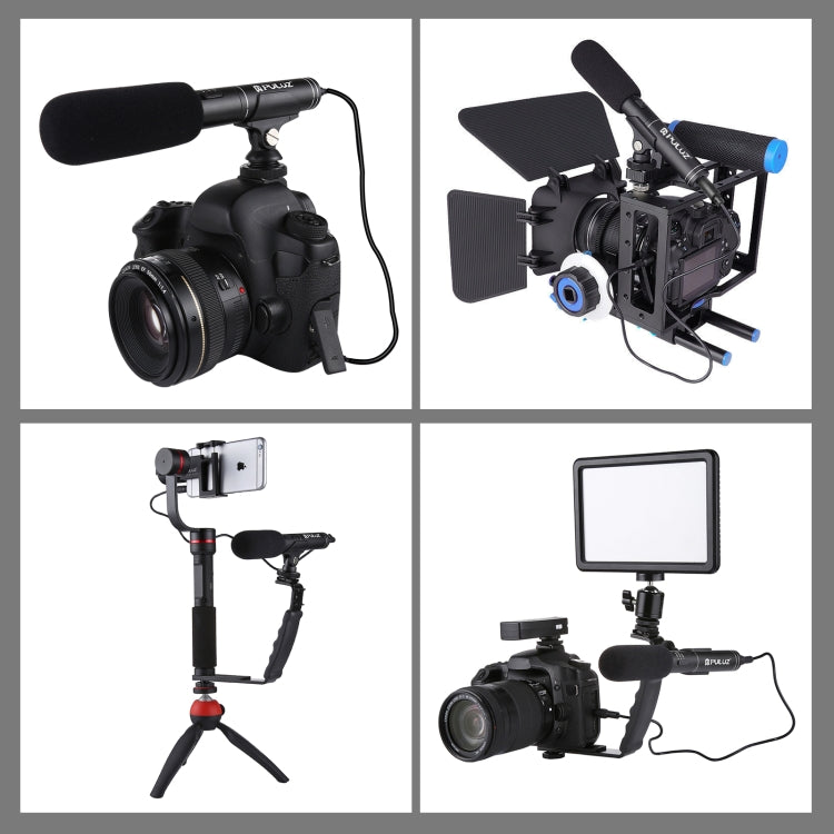 PULUZ Professional Interview Condenser Video Shotgun Microphone with 3.5mm Audio Cable for DSLR & DV Camcorder