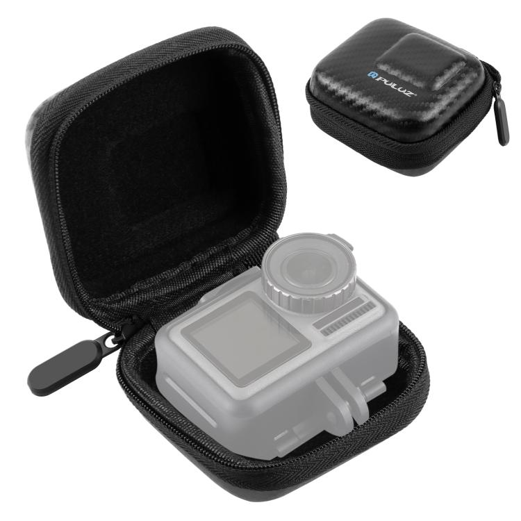 PULUZ Mini Portable Carbon Fiber Storage Bag for GoPro HERO13 Black /12 Black /11 Black /10 Black /9 Black and other Similar Size Cameras