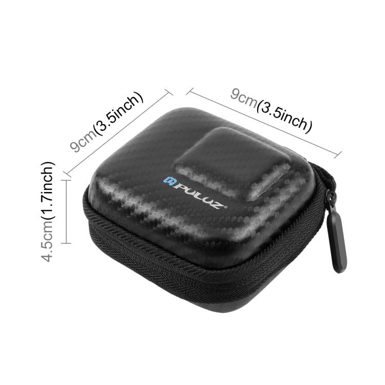 PULUZ Mini Portable Carbon Fiber Storage Bag for GoPro HERO13 Black /12 Black /11 Black /10 Black /9 Black and other Similar Size Cameras