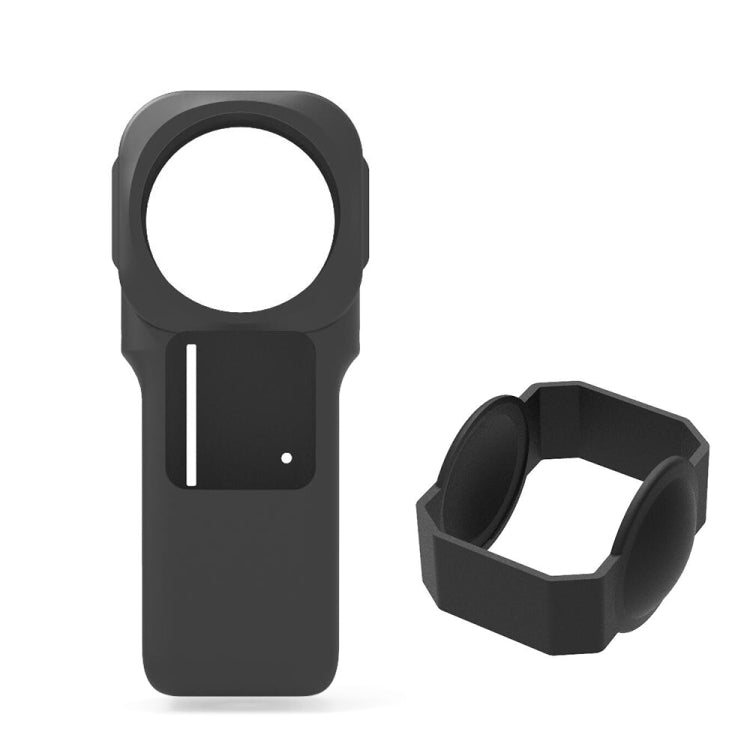 PULUZ Silicone Protective Case with Lens Cover for Insta360 One RS 1-Inch 360 Edition, Silicone Case(Red), Silicone Case(Black)