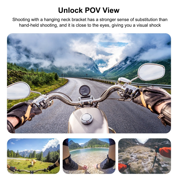 PULUZ Magnetic Silicone Collar Bracket POV View Mount with Phone Clamp for GoPro Action Cameras / Phones (Black)