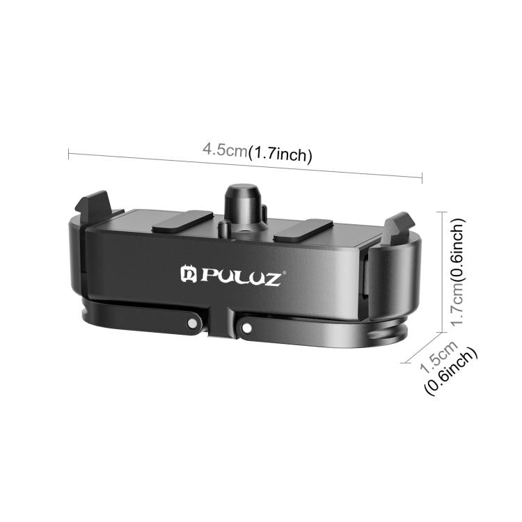 For GoPro MISSION 1 / 1 PRO / HERO13 Black / MAX2 PULUZ Magnetic Quick Release Metal Base (Black)