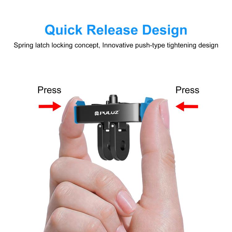 For GoPro MISSION 1 / 1 PRO / HERO13 Black / MAX2 PULUZ Magnetic Quick Release Metal Base (Black)